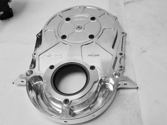 RCD BB Chevy Billet STD Height Cam Timing Chain Cover Std Height w spud